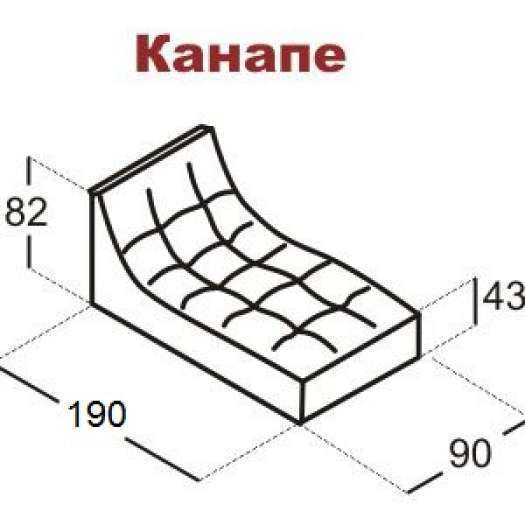 Модуль «Монреаль»: Канапе, размер: 190*90*82