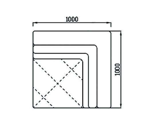 Модуль Спилберг: угловой, две подушки, размер 100*100