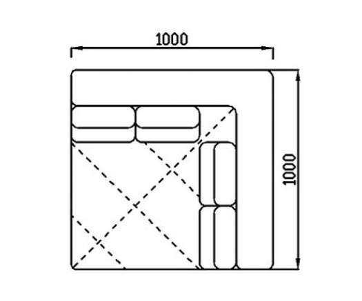 Модуль Спилберг: угловой, 4-ре подушки, размер 100*100