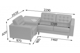 Диван Космо 3х-местный угловой
