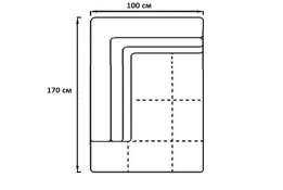 Модуль Спилберг: оттоманка 170, две подушки,  размер 100*170