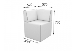 Диван офисный П-6 (Диван Кит), секция угловая со спинкой