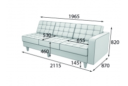 Секция "Космо" 3х-местная с подлокотником