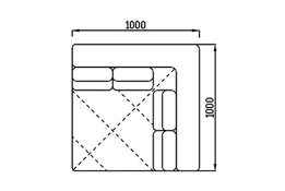Модуль Спилберг: угловой, 4-ре подушки, размер 100*100